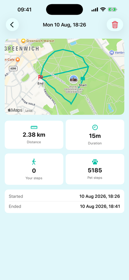 PetGo walk tracking